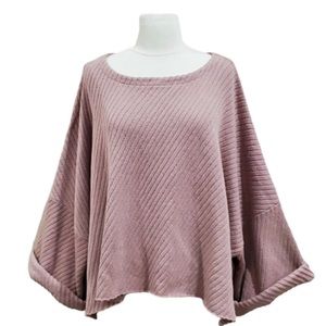 Free People Dusty Mauve Oversized Chucky Sweater L